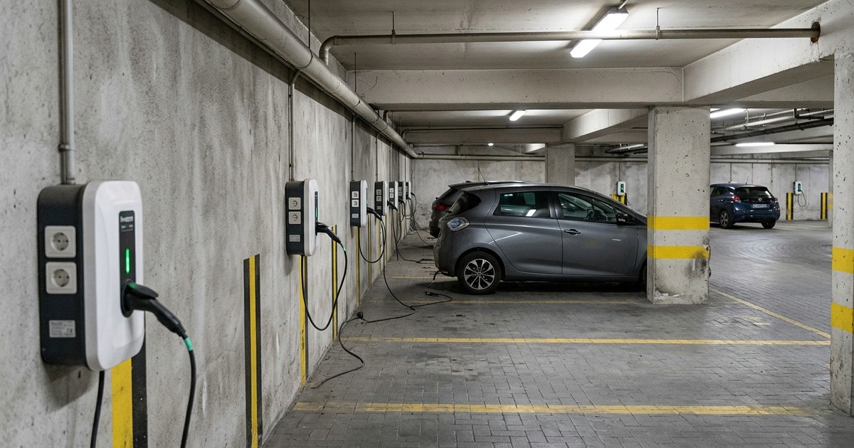 Bornes de recharge en parking de copropriété à Brest