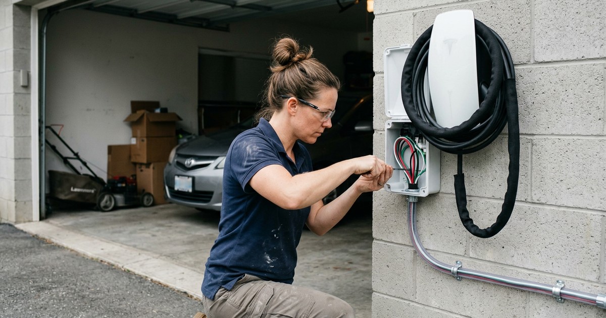 Installation d'une borne de recharge à domicile à Brest